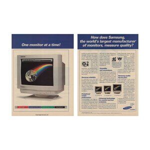 Samsung Electronics Corp SyncMaster Monitor Vintage Print Ad 1993 u Original